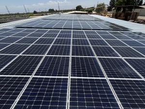 Streak-free cleaned solar panels in Visalia, CA by Superior Solar Cleaners for maximum energy efficiency