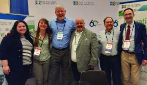 The D&B team stands proudly in front of the D&B 60th Anniversary booth at New York’s Water Event 2025 (NYWE25) hosted by the New York Section American Water Works Association (NYSAWWA).