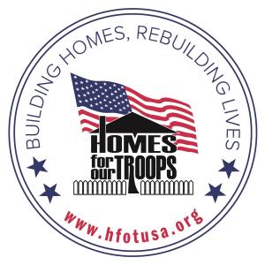 Homes For Our Troops (HFOT), a national nonprofit that builds and donates homes for severely injured post-9/11 Veterans, will present Army Staff Sergeant Robert Geer with the keys to his new residence during a Key Ceremony on Saturday, Sept HFOT logo