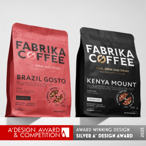 The A' Design Award, one of the world's most prestigious and highly respected design competitions, has announced Fabrika Coffee packaging by Eugene Wysota and Helen Trophimova as the winner of the Silver A' Design Award in the Packaging Design category Fabrika Coffee by Eugene Wysota and Helen Trophimova
