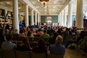 On Tuesday, July 22nd, more than 700 engaged citizens, both in person and online, took part in a robust civil dialogue about "The People, the President, & the Constitution", hosted by the Kansas City Public Library KCPL Audience 072225