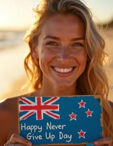 New Zealand Happy Never Give Up Day