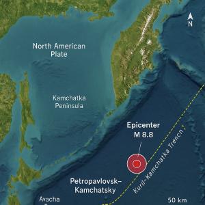 Russia Earthquake location diagram