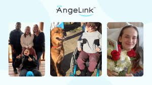 An image showing AngeLink's 3 fundraisers for National Assistance Dog Day (from left to right): Help Allison Get a Service Dog, , Paws for Paislee: Empower Her Journey!, Aly’s Path to Thrive: A Service Dog for UC & Celiac