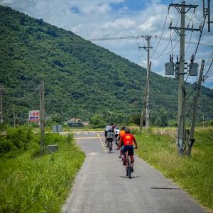 An offroad biking trail in southern Vietnam