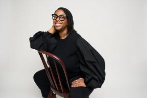 Portrait of storyteller Ansa Edim, performer of the Fringe-shortlisted solo show “Is This Normal?”