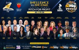 A Group of Celebrity Entrepreneurs from Influence to Income Virtual Summit are pictured smiling