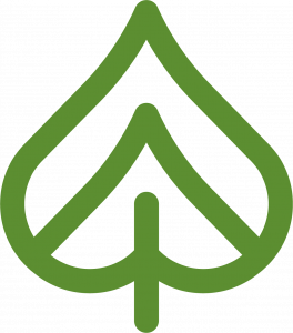 Aspen Vacation Rentals logo with a green aspen leaf design