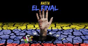 Cover of the protest song 'Hasta el Final' by Osmer Martinez Ramos, showing the artist with symbolic imagery of resistance.