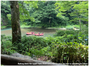 Rafting down the upper Tama River