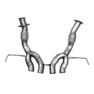 Top View of MRT 304 Stainless Cat-back C8 Z06 91S226