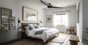 Lincoln Street 3 Blade Black Residential Bedroom