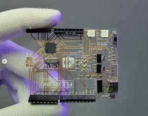 Transparent PCB prototypes fabricated via JLCPCB's prototyping service