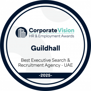 Award logo for Guildhall best executive search firm in UAE