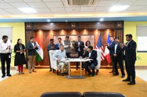 Leadership from OIC International (USA), Medi Mold, part of the Andhra Pradesh Medtech Zone (AMTZ) (India), and AddUp, a subsidiary of Fives Group signing on to the strategic partnership