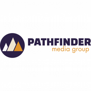 Pathfinder Media Group logo with tagline 'Advertising Reimagined...Beyond Ratings...Beyond Limits' representing innovative, enterprise-scale media solutions.