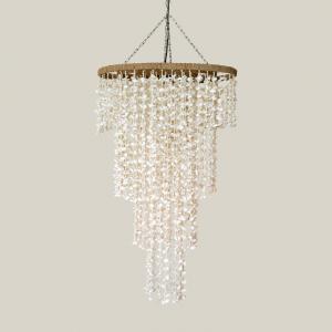 Handmade White Shell Chandelier Evelyn