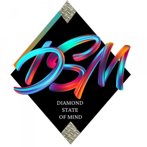 Diamond State of Mind (DSM), a for-profit social justice and cultural equality advocacy platform, is proud to announce the third installment of its "In Chains" series Logo image in the shape of a diamond with the company name "diamond state of mind" in the center of the logo. The four points of the diamond represent activism, arts advocacy, akitas, and agricultural sustainability.