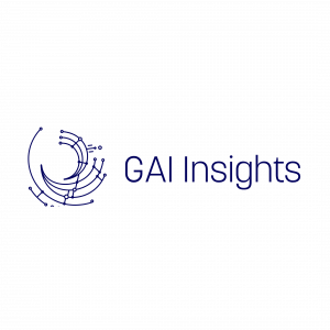 A horizontal logo for GAI Insights, the analyst firm dedicated to successful enterprise generative AI adoption.