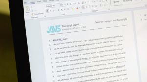 Editable Microsoft Word Transcript Example Created by JAVS Suite 9