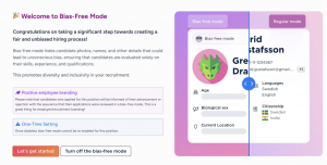 Image of platform explaining anti-bias mode