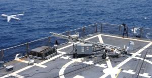 he Insitu ScanEagle launches off the deck of the USS Bainbridge (DDG-96), Insitu conducted ScanEagle test fights at numerous Naval Postgraduate School JIFX events.