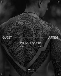 A promotional image for Dillon Forte and his guest residency at Monolith Studio