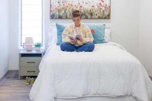 Woman in Private Living Space at Eating Disorder Treatment Center