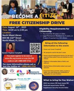 Community Immigration Events Hundreds Attend Historic Citizenship Drive At North Miami Library ...