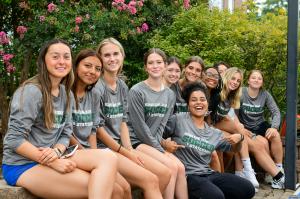 RBC women's soccer players are all smiles.