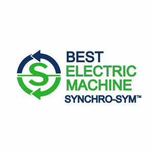 Best Electric Machine (BEM) logo representing SYNCHRO-SYM™, a magnet-free E-Motor technology