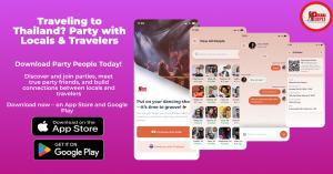 PartyPeople App – discover nightlife events across Thailand, connect with international travelers and locals, and enjoy unforgettable party experiences