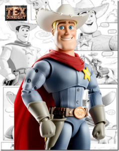Tex DunRight Superhero with cartoon strip