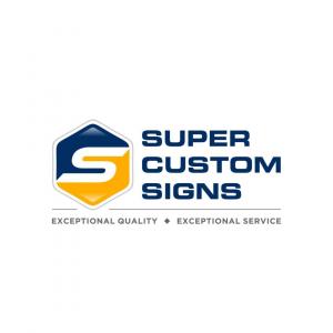 Super Custom Signs, a family-owned B2B partner for custom sign solutions, is helping local businesses transform their fleets into powerful marketing assets with its expert truck wrap services Super Custom Signs logo, representing a full-service signage company in Warner Robins, Georgia.