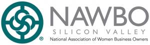 Logo of NAWBO Silicon Valley, celebrating 50 years of advocacy and leadership for women entrepreneurs in San José and Silicon Valley.