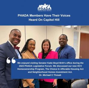 Dr. Michael C. Threatt Meeting with Congresswoman Katie Britt at the PHADA Conference