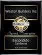 Weston Builders Inc. Crowned “Best of Escondido” as General Contractor by BusinessRate