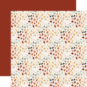 Colors of Fall Leaves 12x12 double-sided patterned paper featuring rich autumn shades and leaf designs, perfect for seasonal scrapbooking and crafts.