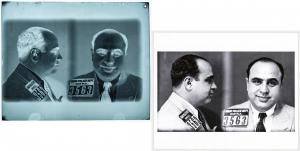 Al Capone’s original negative and Type II vintage glossy black-and-white photograph of his mug shot, following his arrest in Miami, Florida in May 1930. Estimate: $800-$1,200.