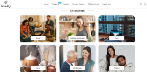 Gladly Shop categories overview