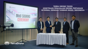 Terra Drone Teken Kemitraan Penjualan Drone Pertanian Internal dengan Yanmar Diesel Indonesia