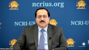 Alireza Jafarzadeh, Deputy Director of NCRI-US and author of The Iran Threat, speaking at the NCRI-US conference on snapback of UN sanctions on Iran, August 28, 2025