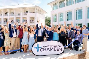 Governor DeSantis, Tom Glavine Join New High School and College Ribbon Cutting 13 Local and state officials cut the ribbon to the new Seacoast Collegiate High School and Northwest Florida State College South Walton Center.