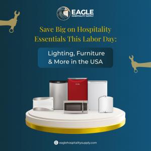 Hotel furniture sale – LED mirrors, fridge microwave combos, and commercial metal bed frames at discount prices