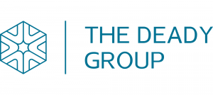 Shows The Deady Group Logo with teal branding color