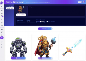 A screenshot from the Ludo.ai Sprite Generator
