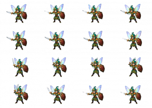 A 16-frame animated sprite sheet