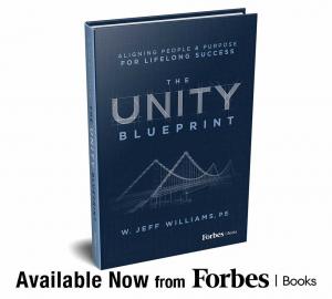 book cover The Unity Blueprint; book launch announcement