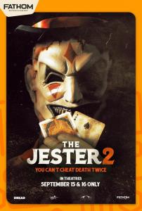 Acclaimed crooner singer, songwriter, and entertainer Brian Evans, best known for his Billboard-charting single “At Fenway” and collaborations with cultural icons such as William Shatner and Jeff Bridges, proudly announces that his track, “Creature,” will be featured in the highly anticipated horror film "The Jester 2" A poster of a scary figure with a demonic smile.