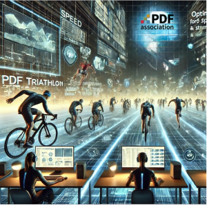 A bicycle race at the "PDF Triathlon".